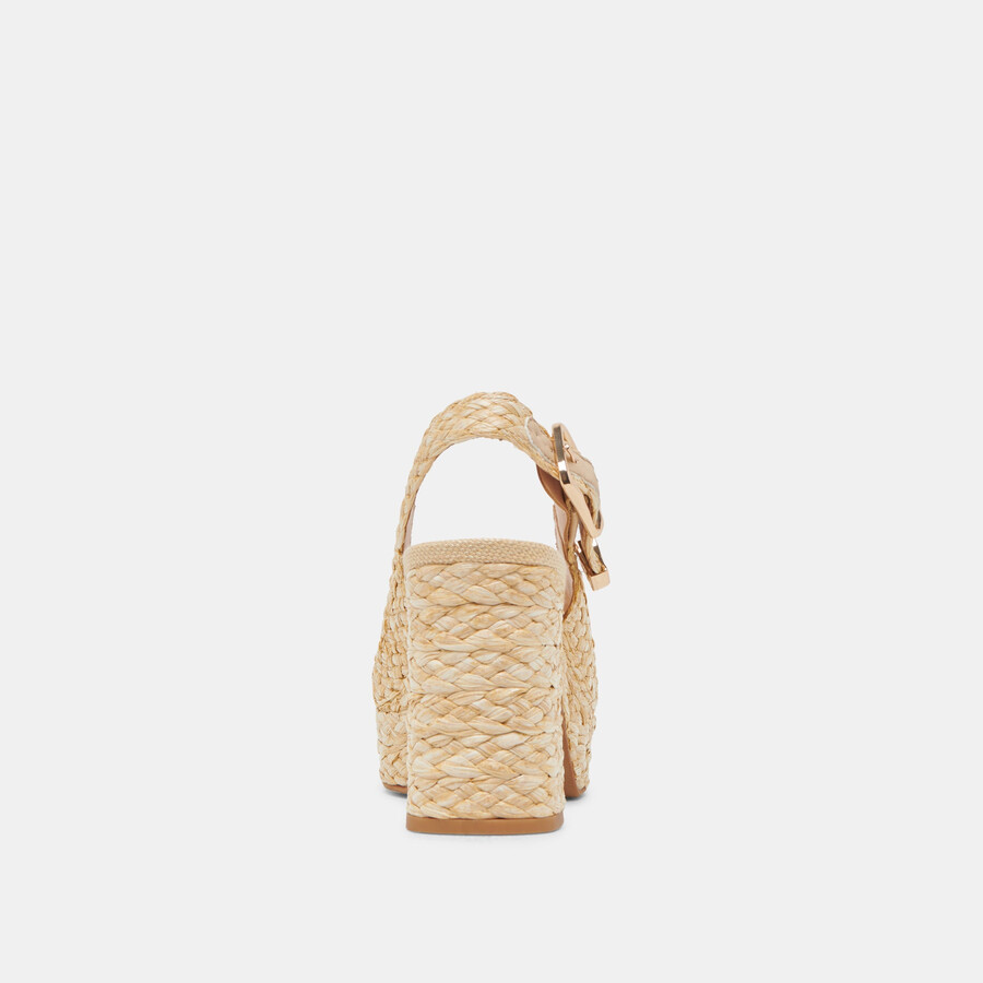 flores heels rafia naturale
