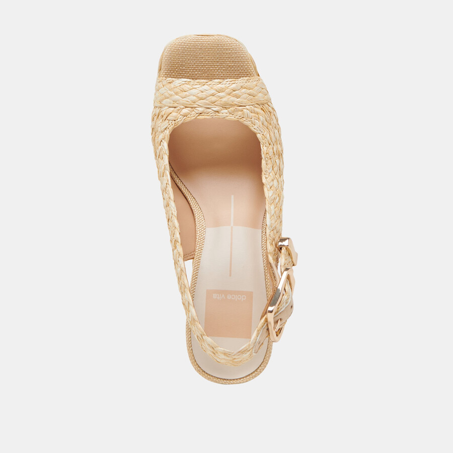 flores heels rafia naturale
