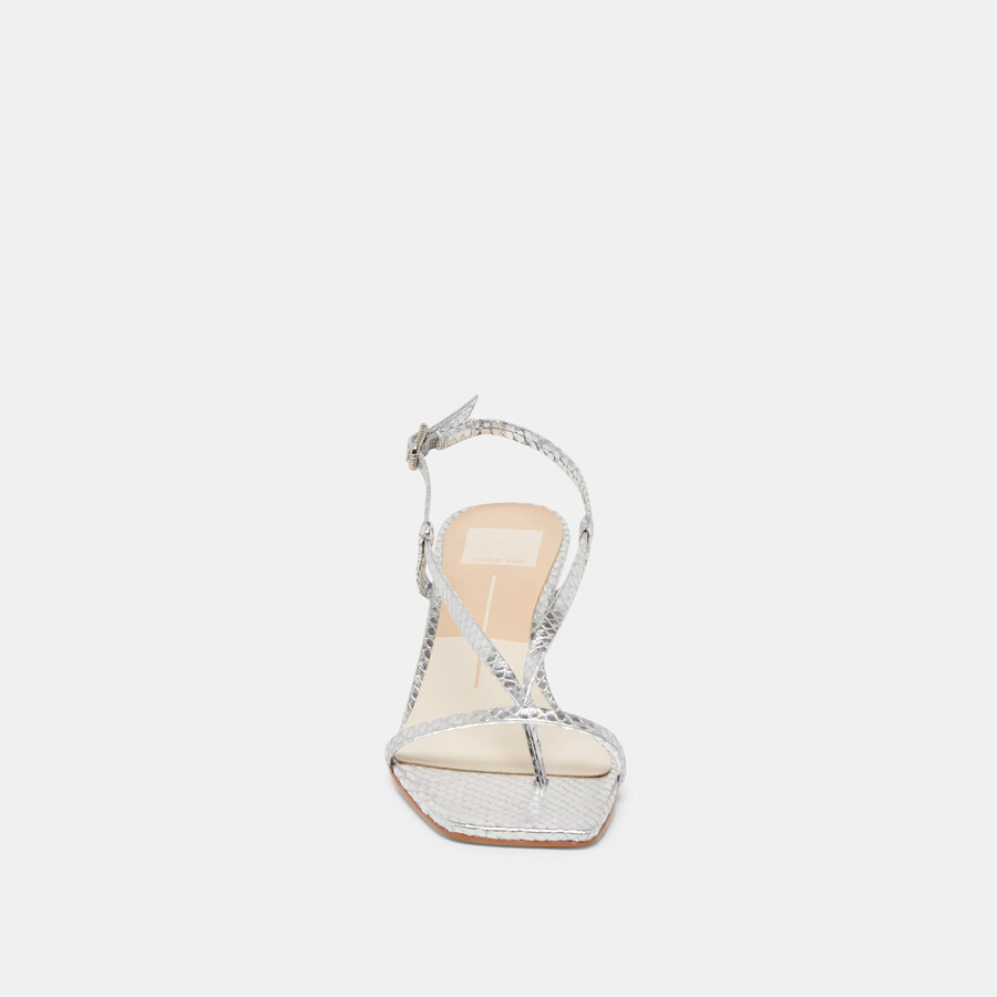 tacchi laury in pelle goffrata argento