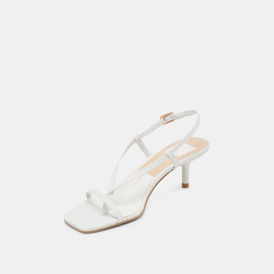 tacchi laury in vera pelle bianca