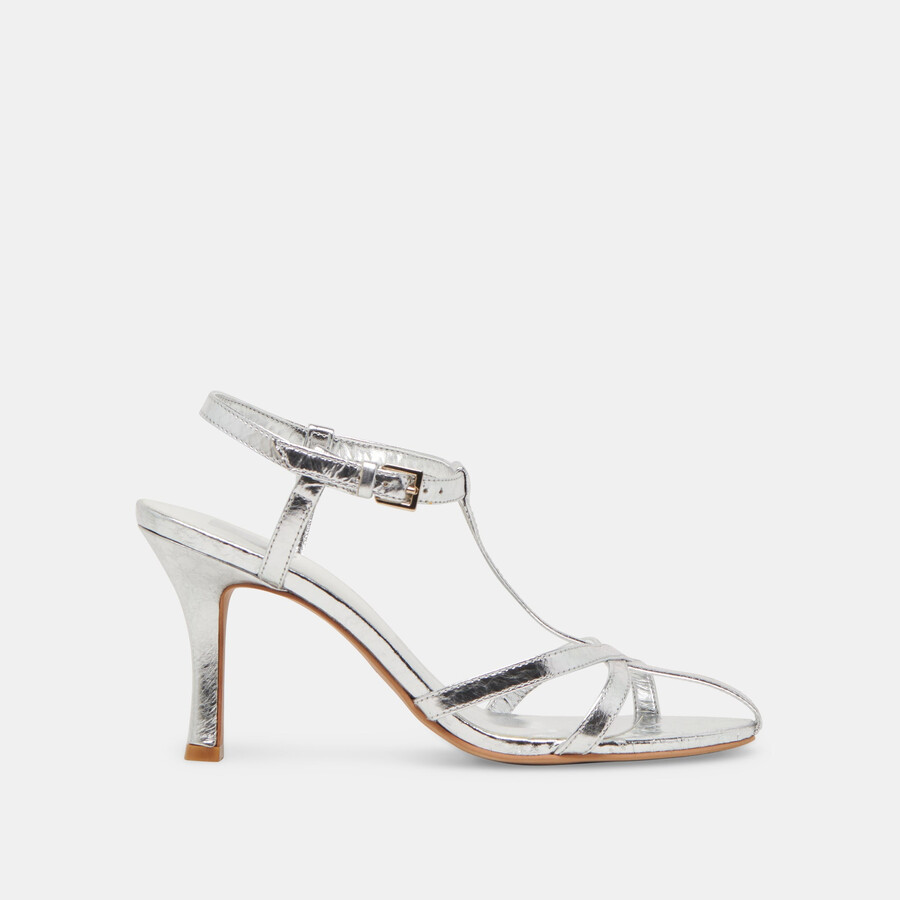 liane heels argento pelle invecchiata
