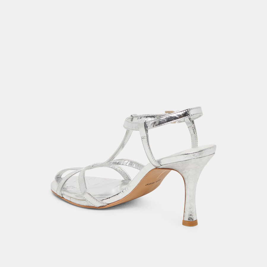 liane heels argento pelle invecchiata