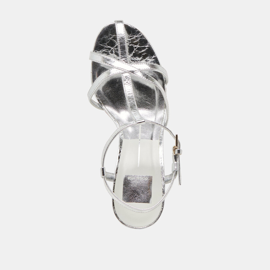 liane heels argento pelle invecchiata