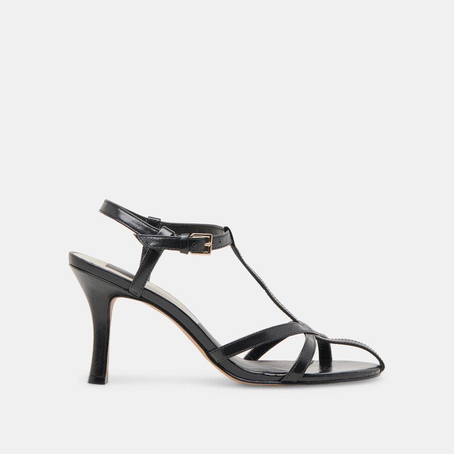 liane heels midnight crinkle patent