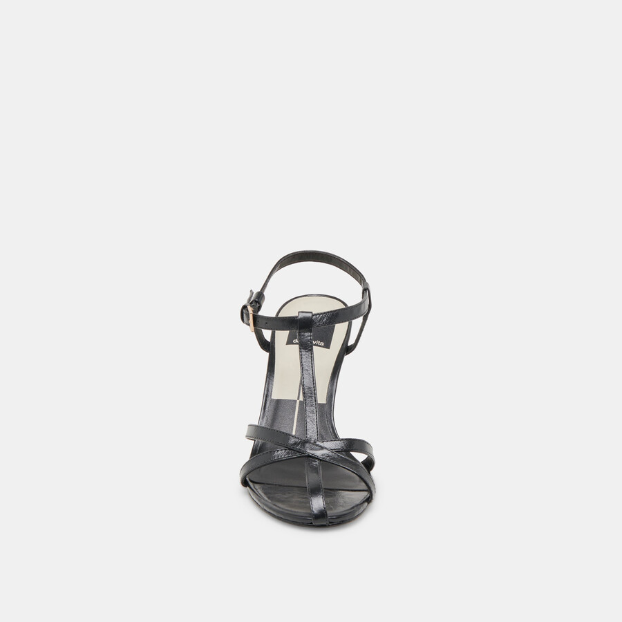 liane heels midnight crinkle patent