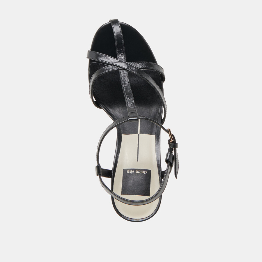 liane heels midnight crinkle patent