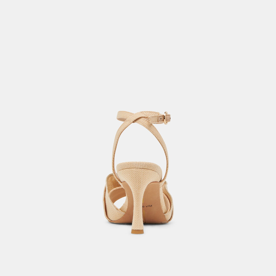 lunete heels lt rafia intrecciata naturale