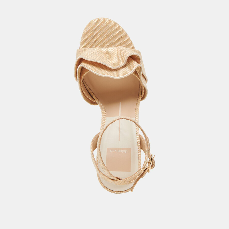 lunete heels lt rafia intrecciata naturale