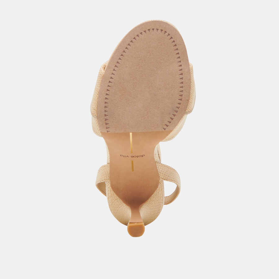 lunete heels lt rafia intrecciata naturale