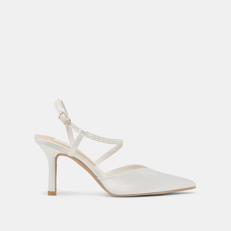 tacchi kamra pearl in vero raso bianco