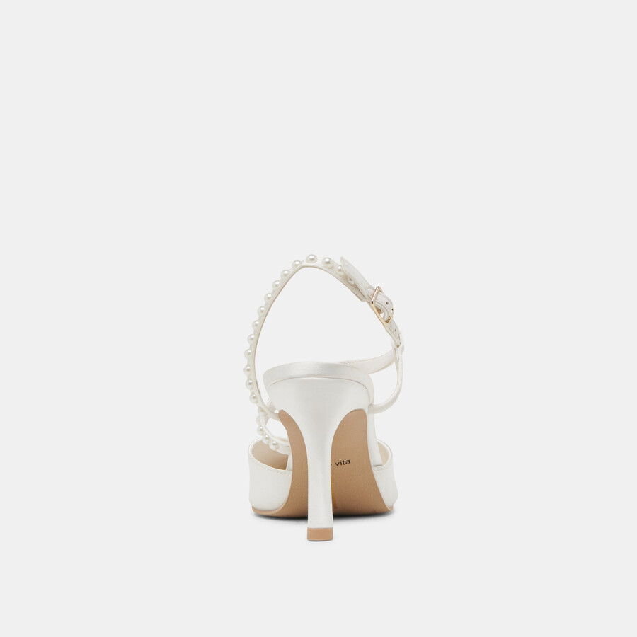 tacchi kamra pearl in vero raso bianco