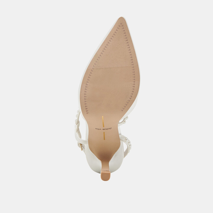tacchi kamra pearl in vero raso bianco