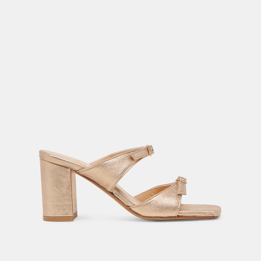 shane heels pelle metallizzata oro