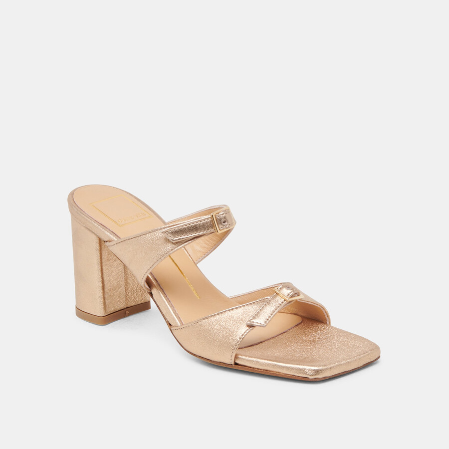 shane heels pelle metallizzata oro