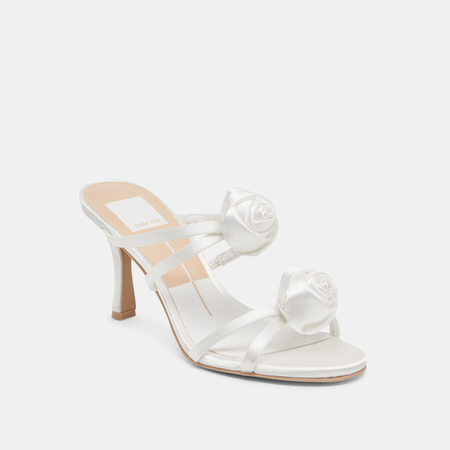 tacchi linzy true white satin