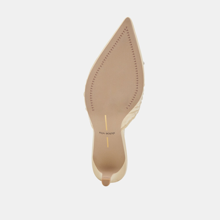 scarpe con tacco medio kairi in vernice stropicciata giallo chiaro