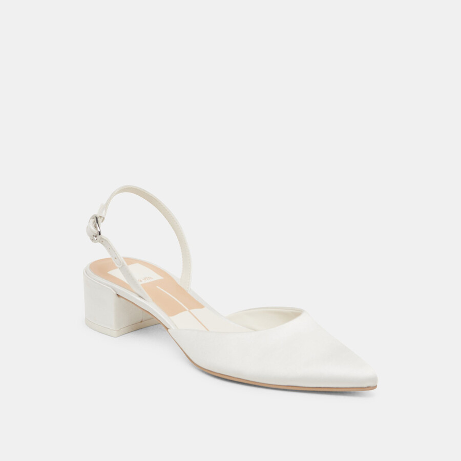 tacchi carel true white satin