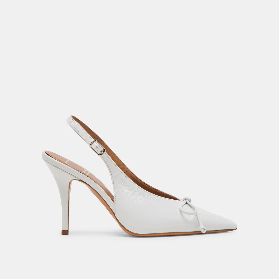 tacchi geena in pelle bianca