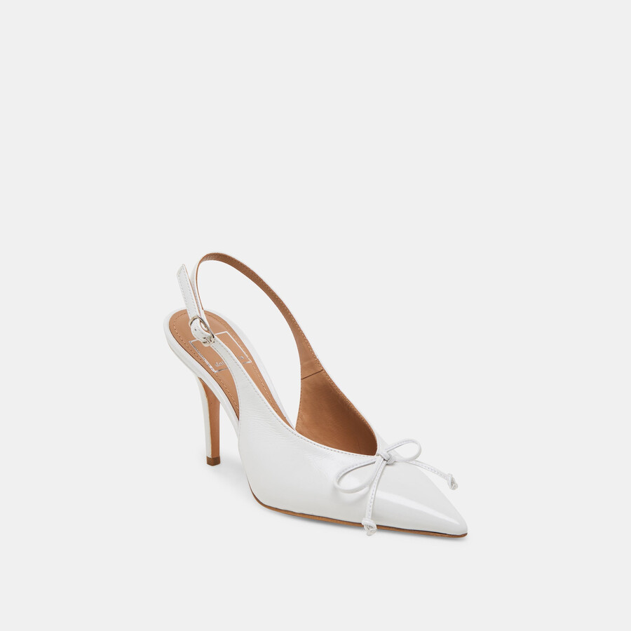 tacchi geena in pelle bianca