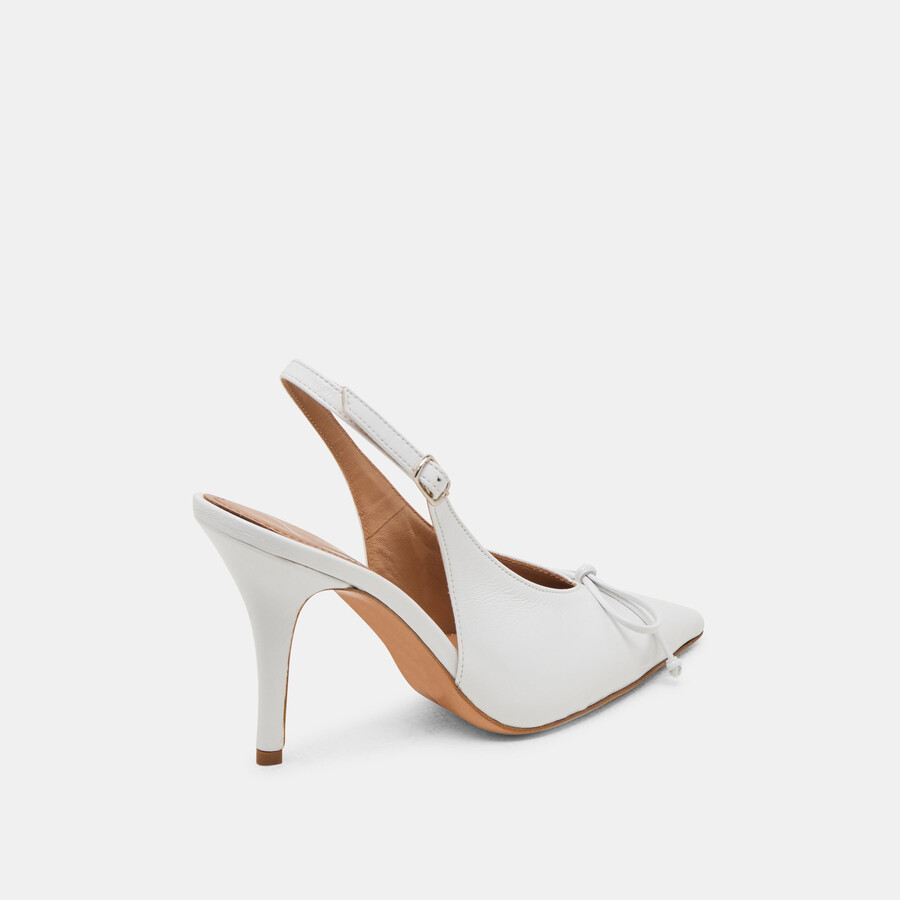 tacchi geena in pelle bianca