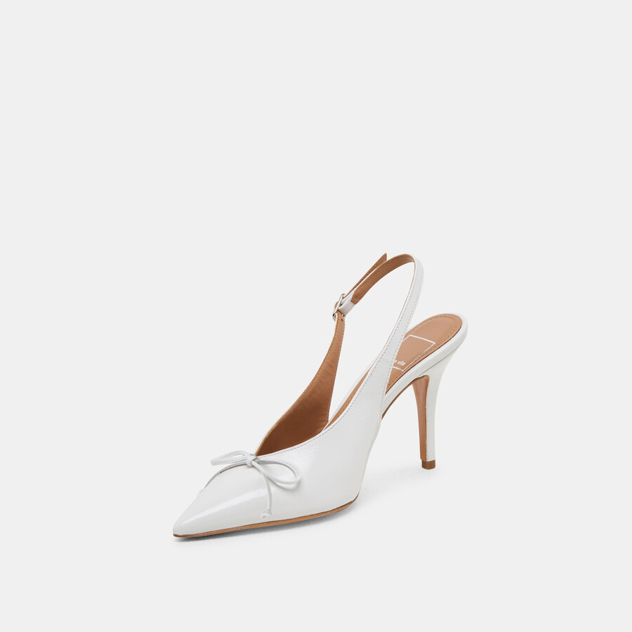 tacchi geena in pelle bianca