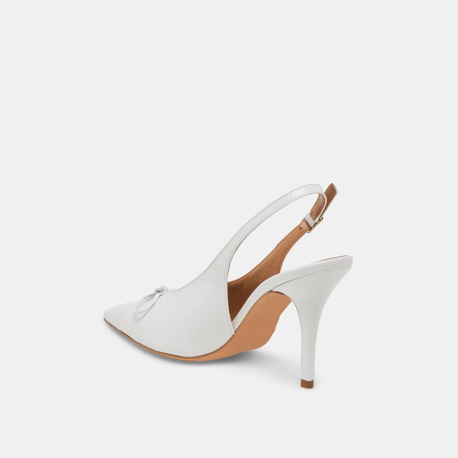 tacchi geena in pelle bianca