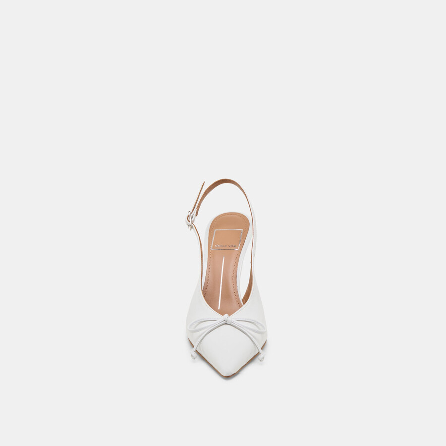tacchi geena in pelle bianca