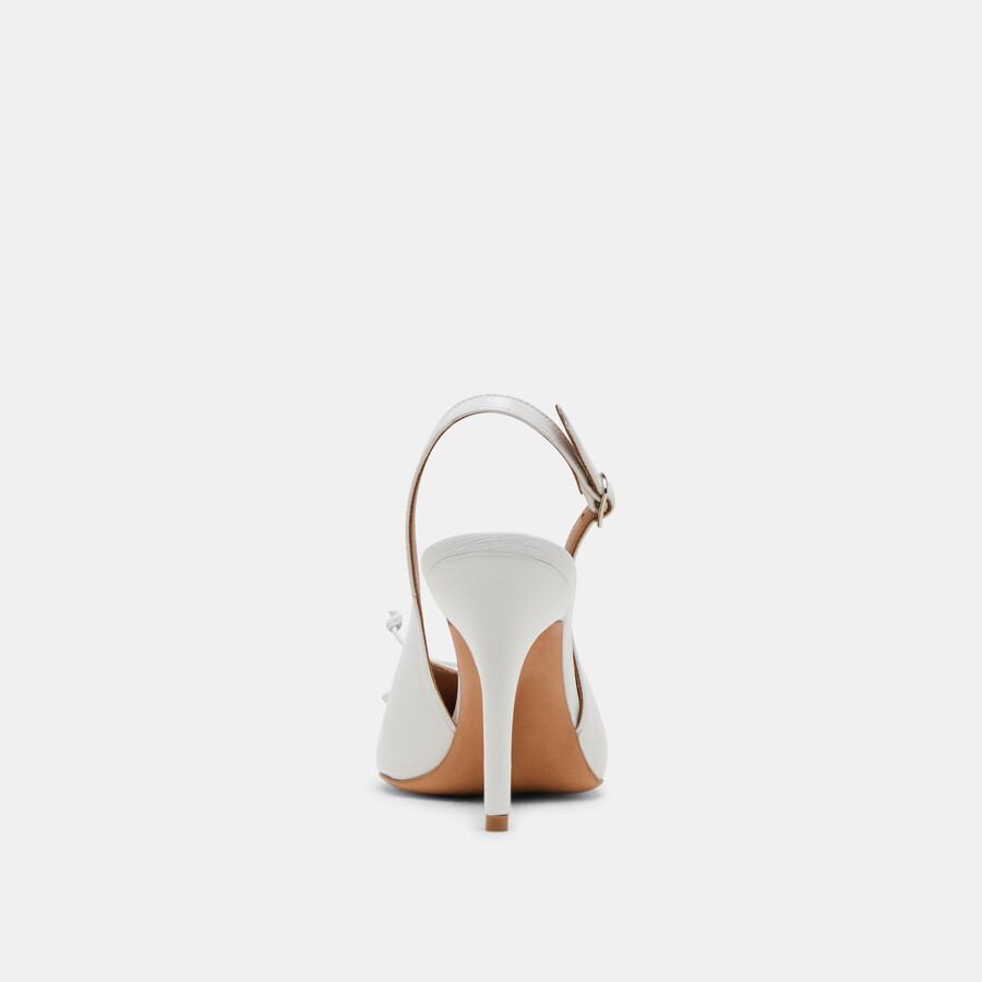 tacchi geena in pelle bianca