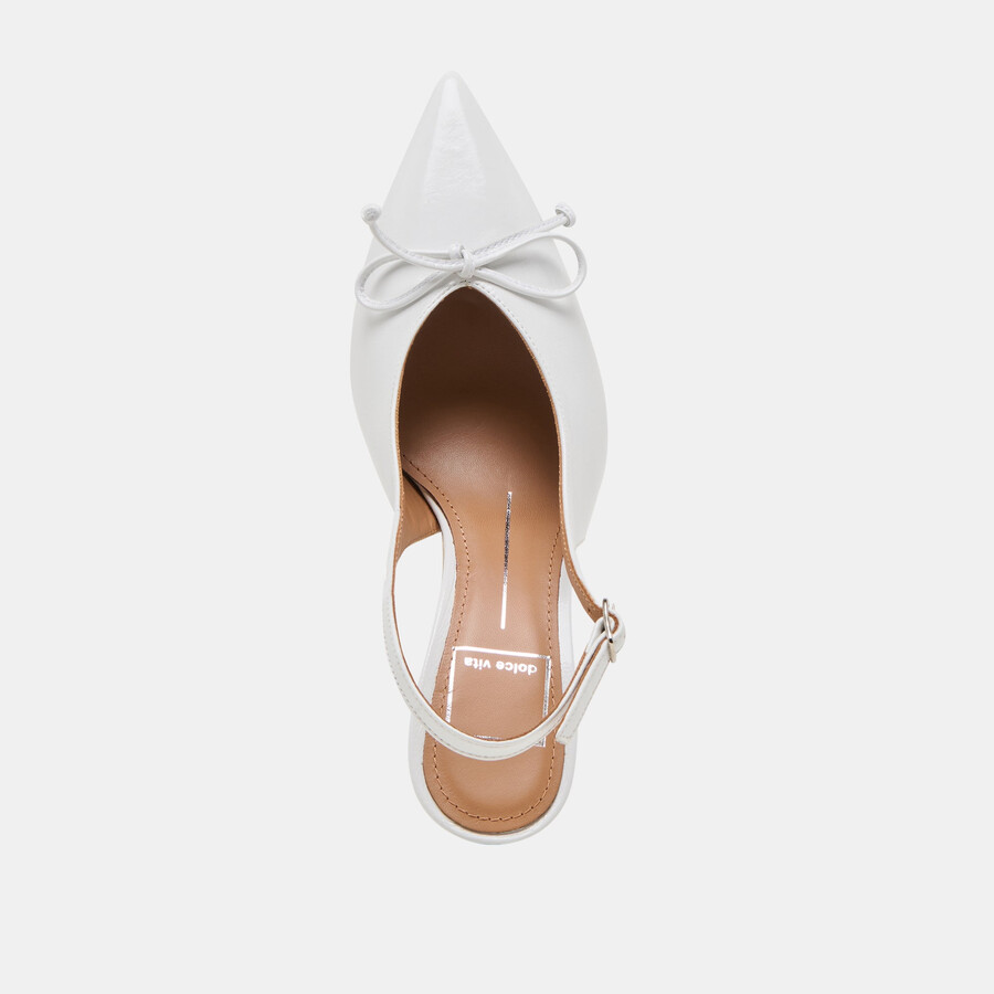 tacchi geena in pelle bianca