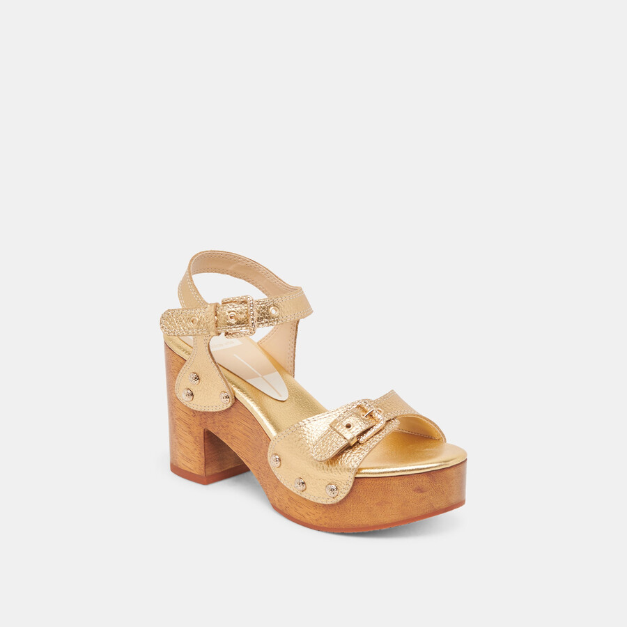 yandy heels pelle oro