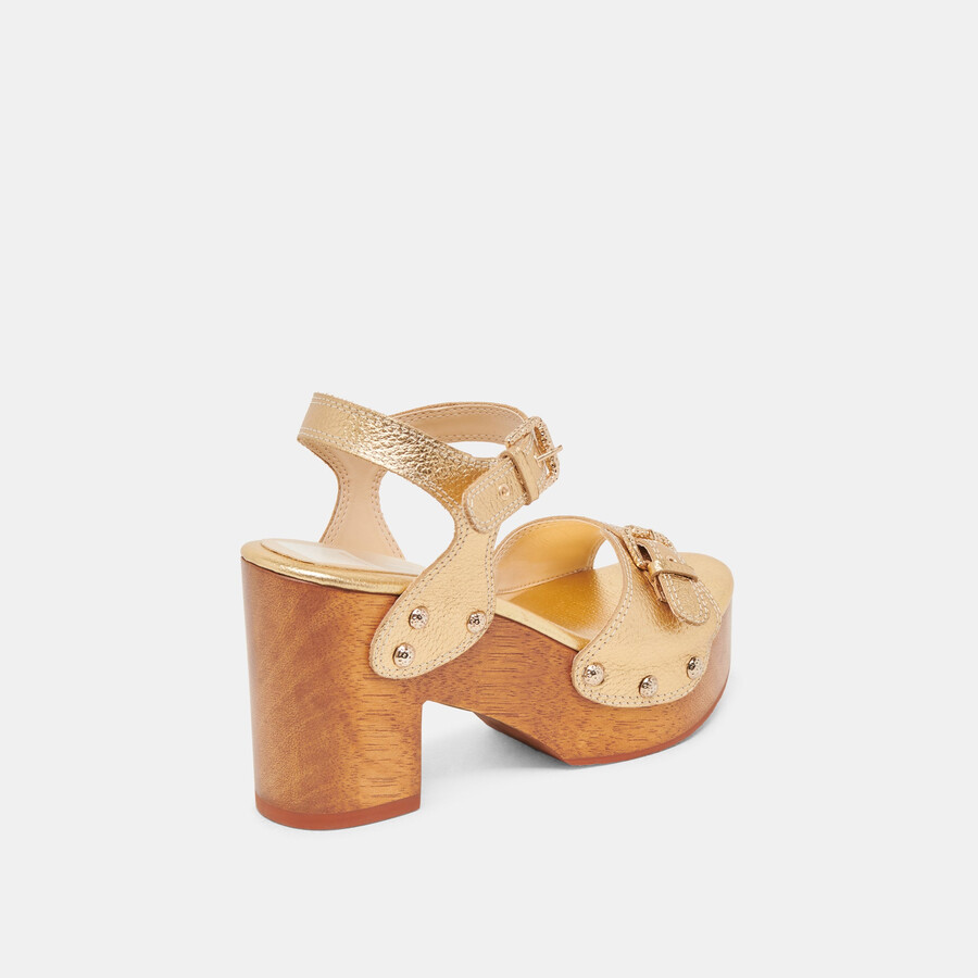 yandy heels pelle oro