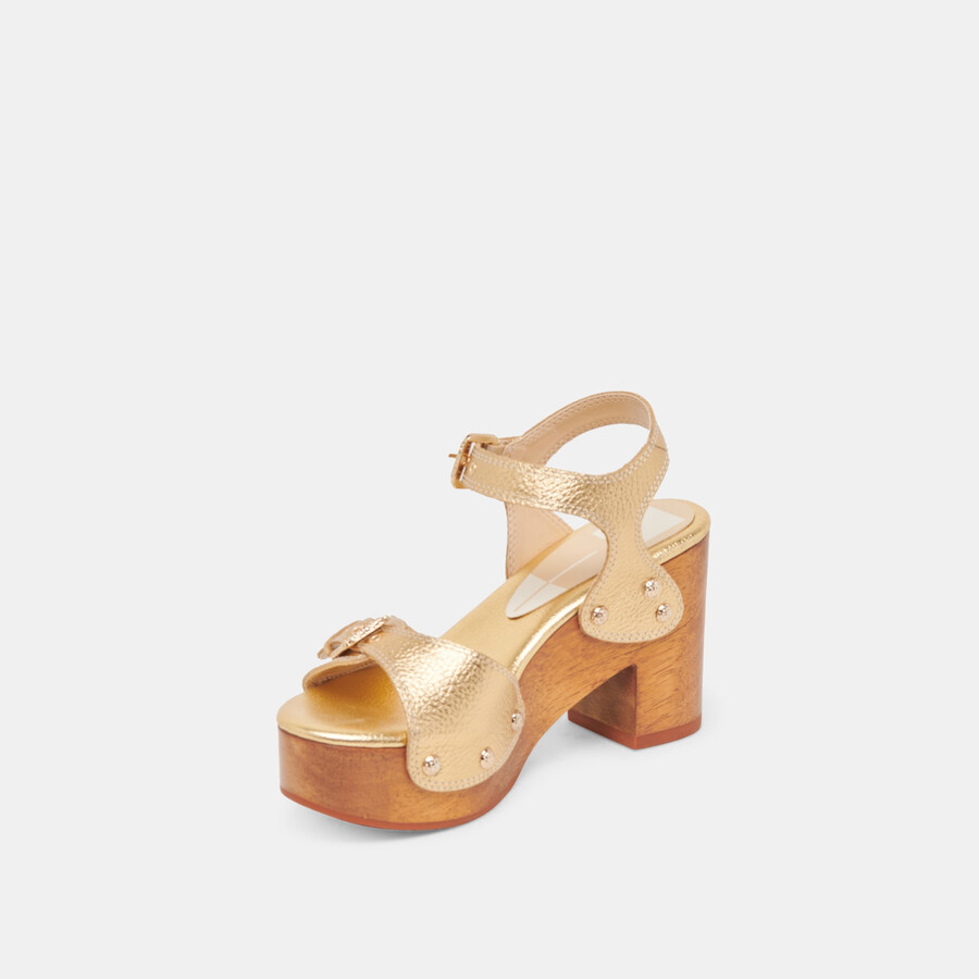 yandy heels pelle oro