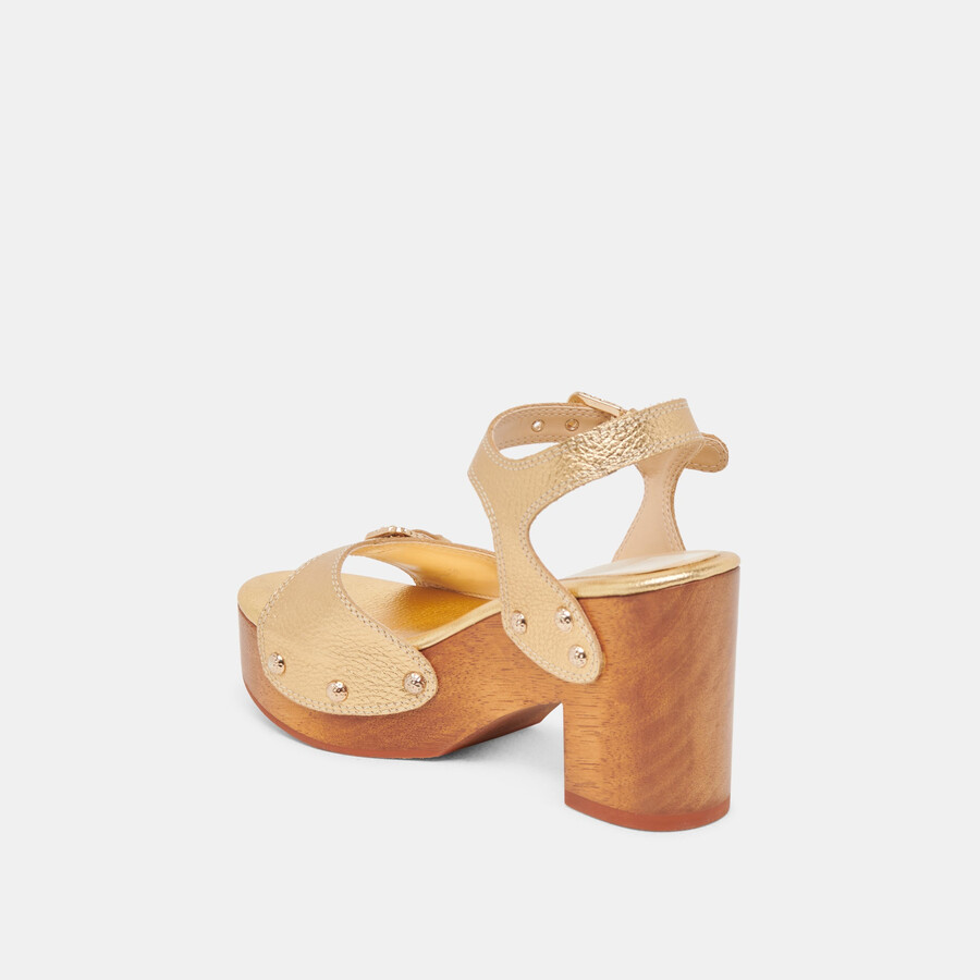 yandy heels pelle oro