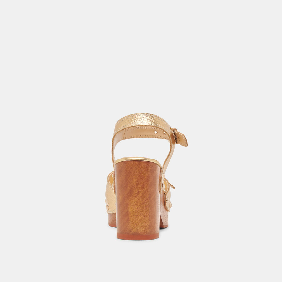 yandy heels pelle oro