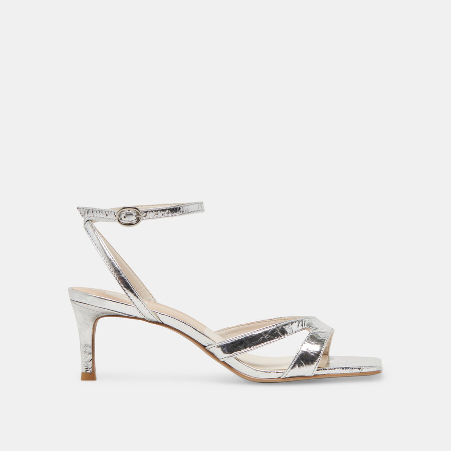 becki heels argento pelle invecchiata