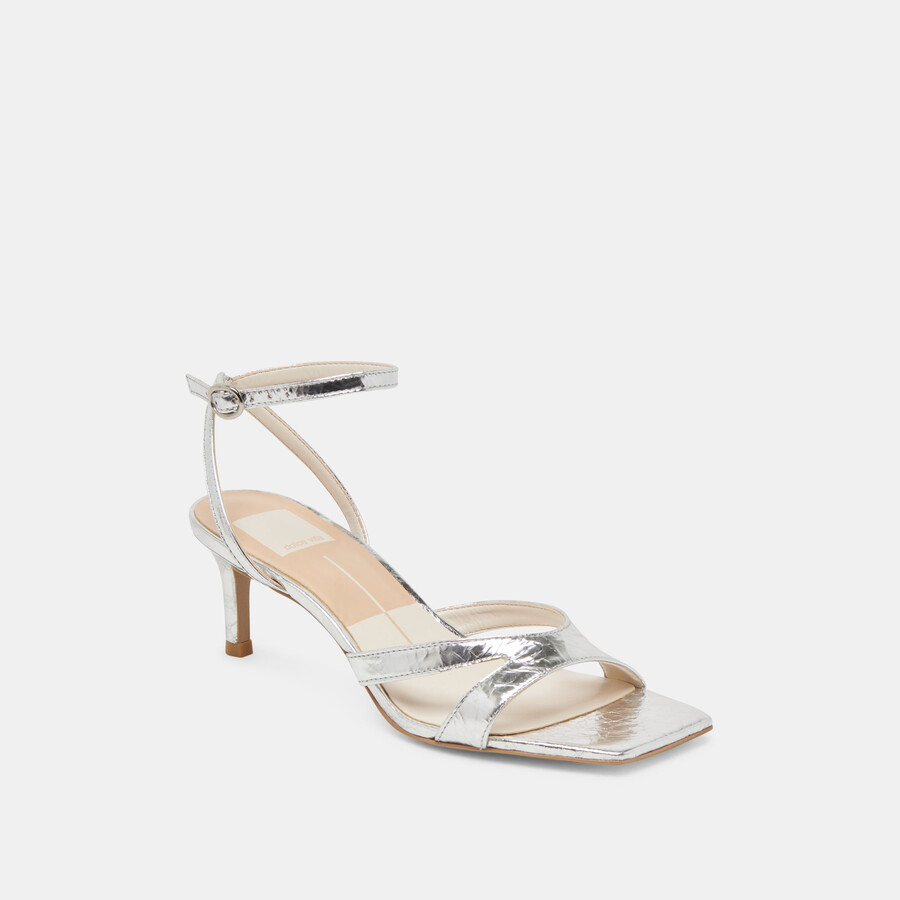 becki heels argento pelle invecchiata