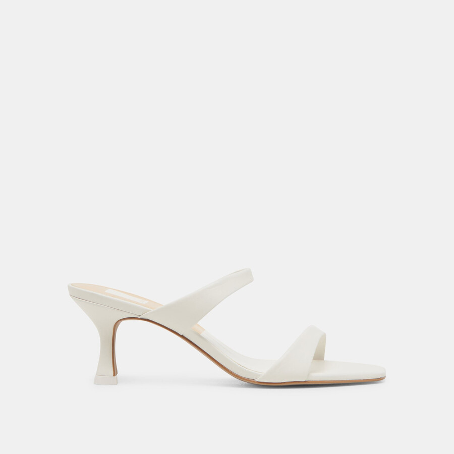 genora heels pelle bianca