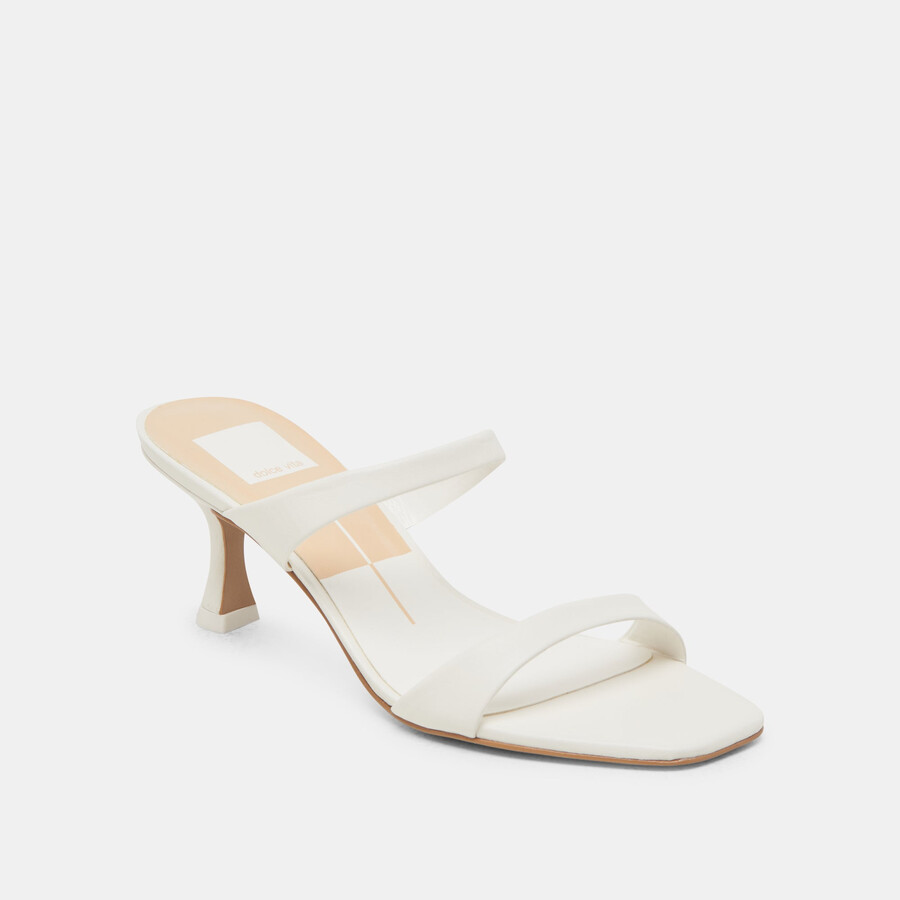 genora heels pelle bianca