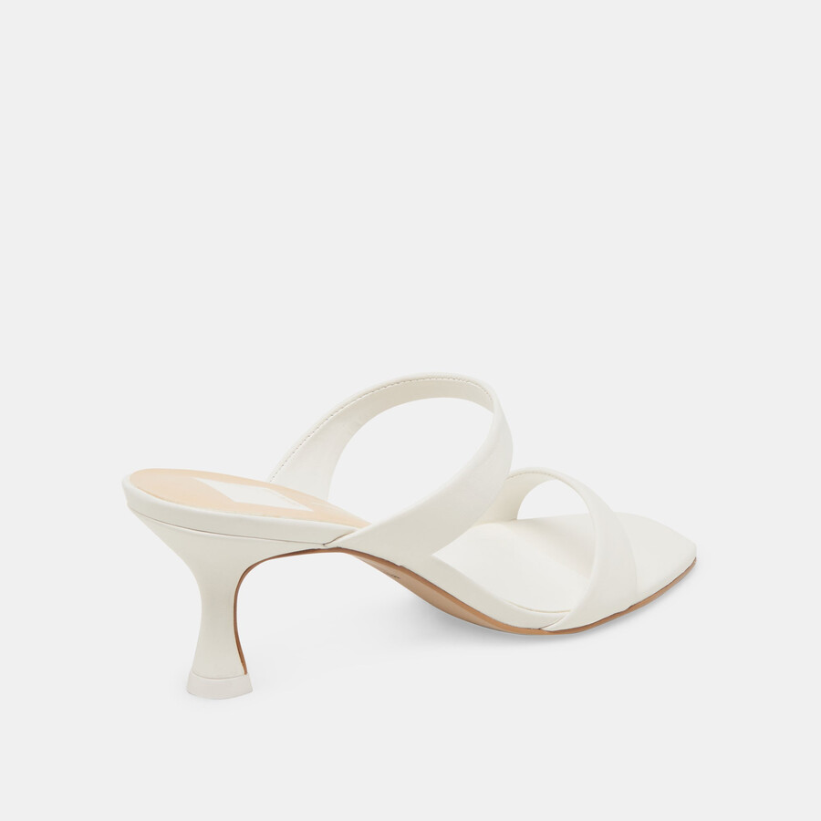 genora heels pelle bianca