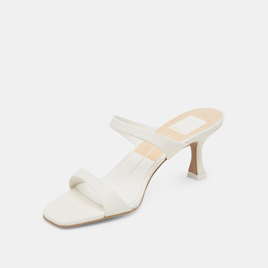 genora heels pelle bianca