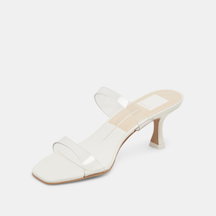 genora heels crystal vinyl