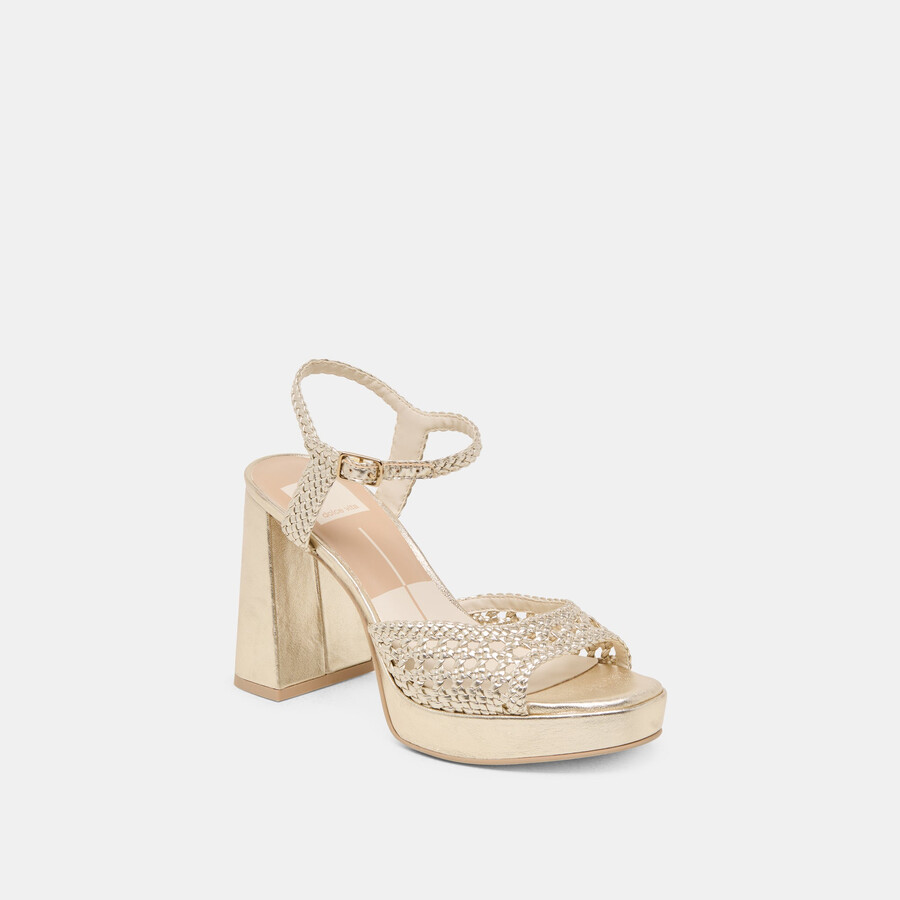 peyten heels stella intrecciata oro chiaro