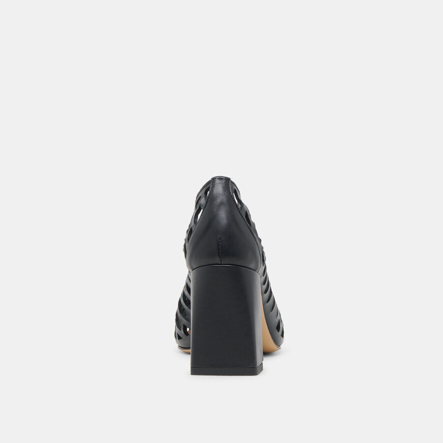 tacchi tanya in pelle intrecciata nera