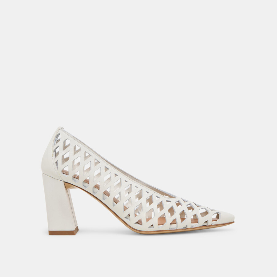 tacchi tanya in pelle intrecciata con osso