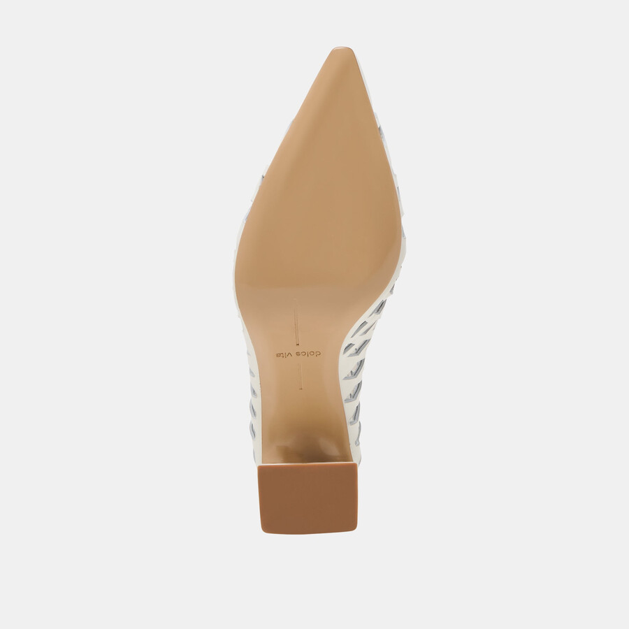 tacchi tanya in pelle intrecciata con osso