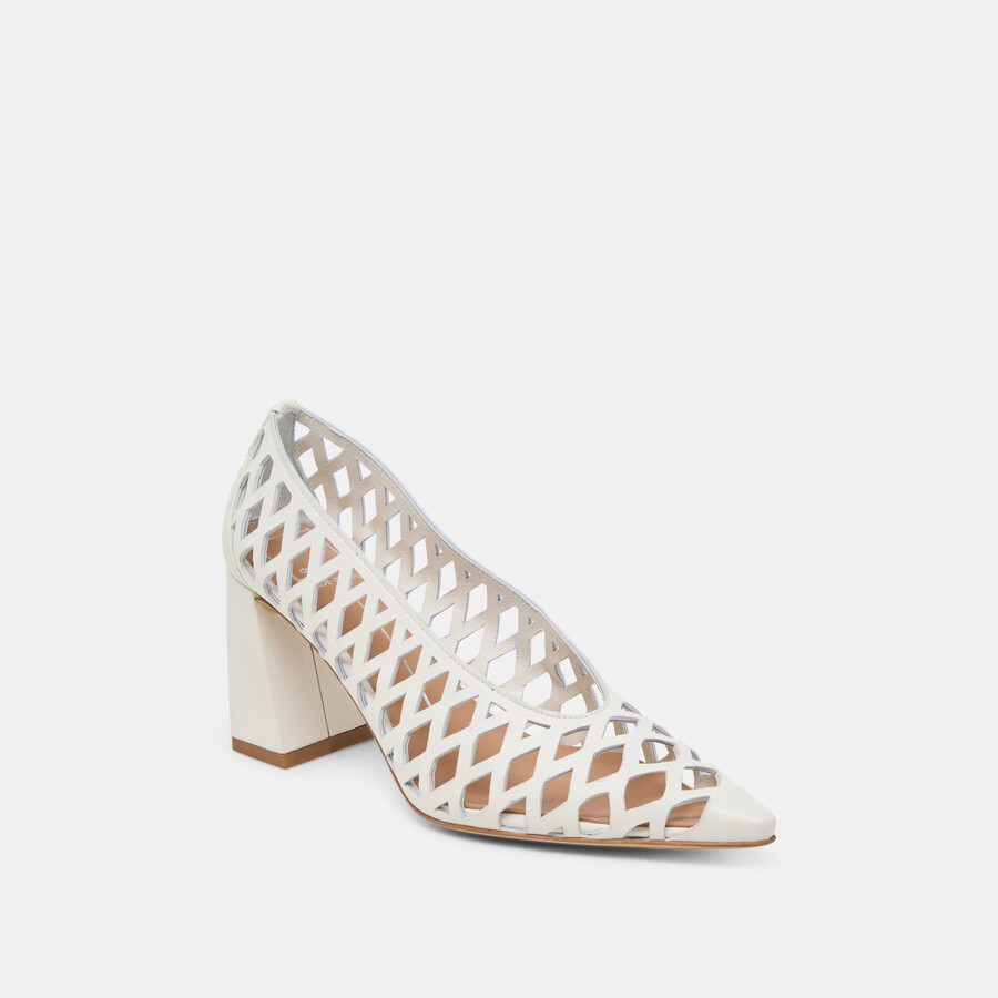 tacchi tanya in pelle intrecciata con osso