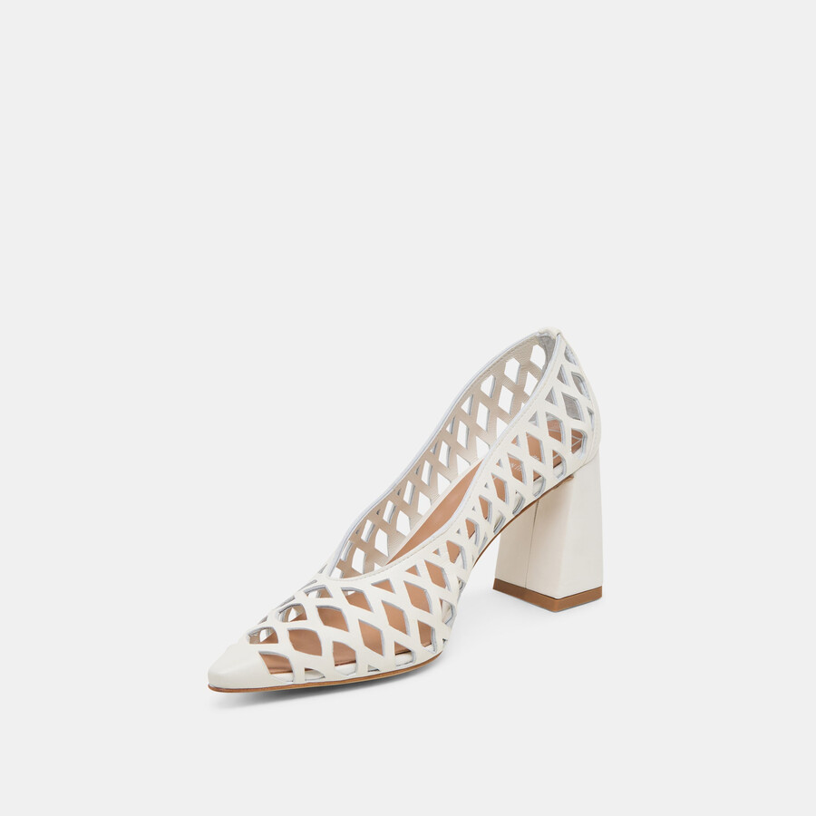 tacchi tanya in pelle intrecciata con osso