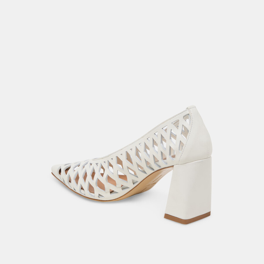 tacchi tanya in pelle intrecciata con osso