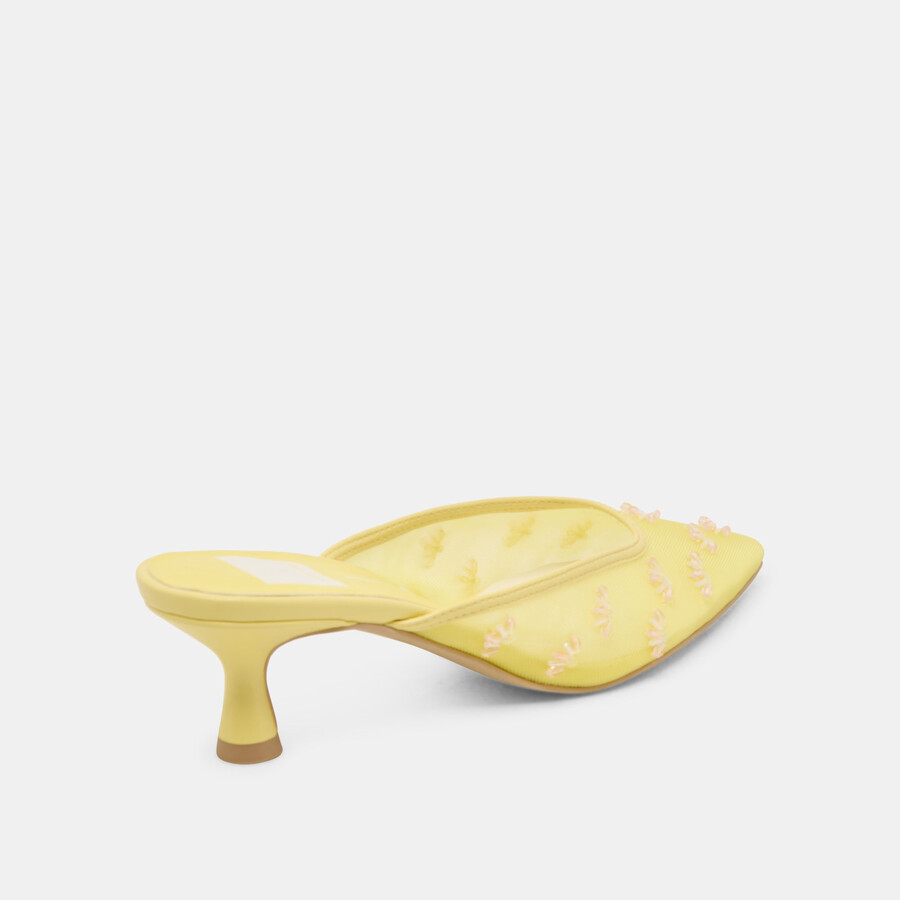 clara tacco largo limone mesh