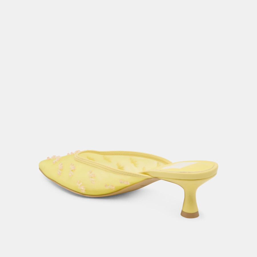 clara tacco largo limone mesh